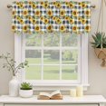 thumbnail image 2 of Sunflower Curtain Valances for Windows, Kitchen Valance Window Treatments Panel 2 Pack, Grey White Plaid Pastoral Summer Botanical Rod Pocket Short Curtains for Bathroom Bedroom 42 x 18 Inch, 2 of 8