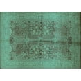 thumbnail image 1 of Ahgly Company Indoor Rectangle Oriental Turquoise Blue Industrial Area Rugs, 6' x 9', 1 of 4