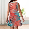 thumbnail image 6 of YOUYEDIAN Hawaiian Toddler Dress Crewneck Sleeveless Sun Dresses 2026 Summer Beach Palm Tree Printed Dress Cute Plain Midi Dress,Orange 5-6 Years, 6 of 6