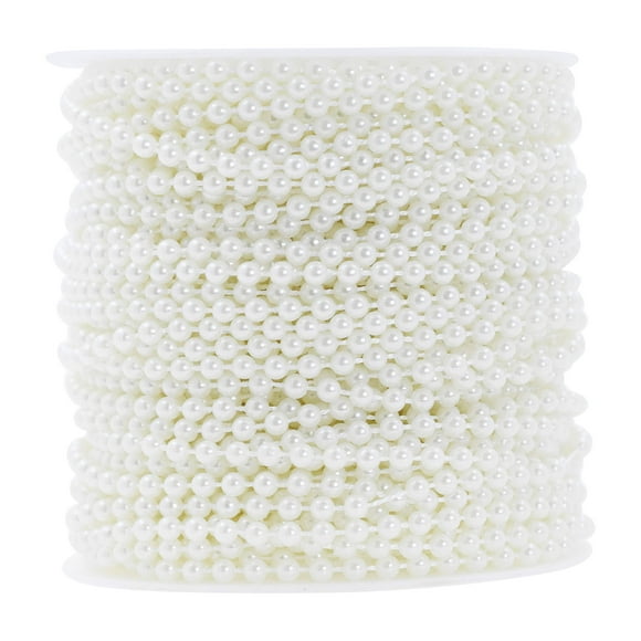 Árbol de Navidad en rollo de perlas blancas de imitación de 4 mm a 40 m
