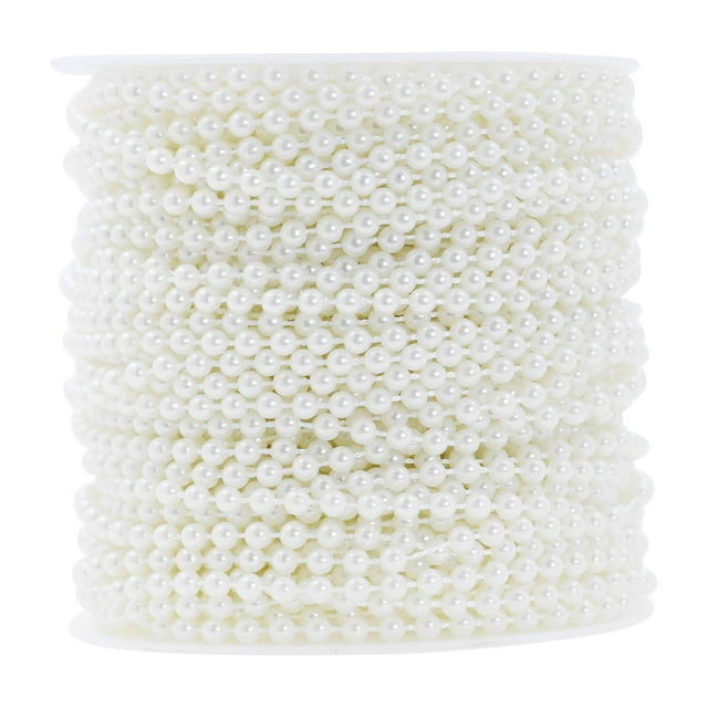 Árbol de Navidad en rollo de perlas blancas de imitación de 4 mm a 40 m