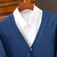thumbnail image 2 of BROWON Brand Mens Sweater Cardigan Business Casual Classic V-neck Solid Color Cardigan Men Sweater Korean Fashion Mens Clothes, 2 of 5