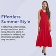 thumbnail image 3 of Sagefinds Women's Maxi Tank Dress - Sleeveless Scoop Neck Casual Long Beach Shirt Dress - 2X, 3 of 8