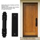 thumbnail image 3 of Manijas Para Puertas De Granero, Color Negro Pulido, Fáciles De Instalar, Manijas Y Tiradores Para Puertas Corredizas De Granero De Doble Cara Para Estanterías, 3 of 7