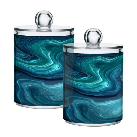 High-value clear storage jars keep life organized and within reach one sizex2 Dark Blue Ocean Waves