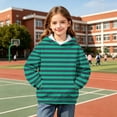 thumbnail image 5 of PureCasa Girls' Sweatshirts 3-14 Years Pullover Hoodie Long Sleeve Drawstring Oversized Street Sweatshirts with Pocket, 5 of 9