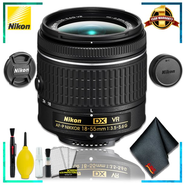 Nikon Af P Dx Nikkor 18 55mm F 3 5 5 6g Vr Lens Intl Model Cleaning Kit Walmart Com Walmart Com