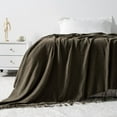 thumbnail image 3 of VERAMUSE Chenille Throw Blanket for Couch 55"X75" Lightweight Grey Green Throws for Bed and Sofa, 3 of 7