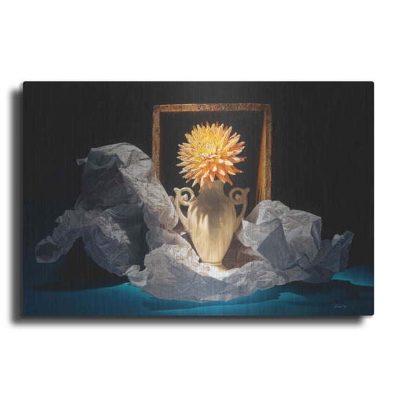 Luxe Metal Art 'The Gift' by Francois Chartier, Metal Wall Art, 16"x12"