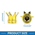 thumbnail image 5 of Tire Valve Stem Caps 12.8MM Car Wheel Valve Cap Gold Tone Crown Style for Car Bike Motorcycle Truck 4pcs, 5 of 7