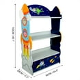 thumbnail image 4 of Teamson Kids Children Outer Space Wooden Bookcase w/ Storage Kids Book Shelf, 4 of 9