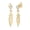 Gold, variant on Elli by Julie & Grace Feather Crystal Earring 925 Silver For Women