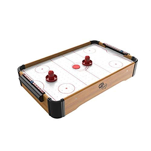 Mini Arcade Air Hockey Table- A Toy for Girls and Boys by Hey! Play! Fun Table- Top Game for Kids, Teens, and Adults- Battery-Operated (22 Inches)