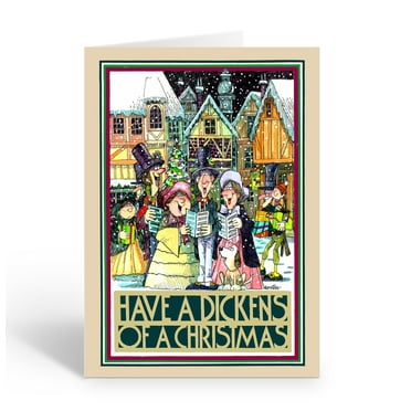 Vintage Town Carolers Christmas Greeting Card - 12 Cards with Envelopes - Christmas - 18167