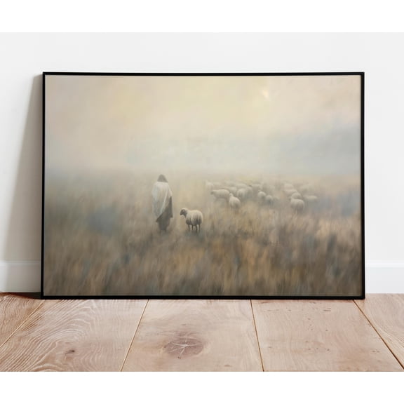 Christian Wall Art The Lost Sheep: Jesus Poster, Religious UNFRAMED Poster, Wall Art for Decor, Present, 8x12