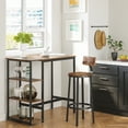 thumbnail image 4 of VASAGLE Bar Stools Set of 2, Counter Stools, Bar Chairs with Backrest, 28.7-inch Tall Seat, Rustic Brown and Black, 4 of 5