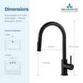 thumbnail image 5 of Blossom Solid Brass Single Handle Kitchen Faucet | Matte Black | Modern, Rust-Resistant Design, 5 of 10
