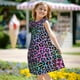thumbnail image 5 of Fotbe Rainbow Animal Skin Vestido de Dormir para Niñas de 3 a 10 Años, Mangas Cortas, Estilo Princesa, Pijama Camisón con Mangas Voladas-XX-Large, 5 of 6