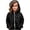 1-Black482, variant on Byoo Smile Letter Print Hoodie for Toddler Girls Long Sleeve Kangaroo Pocket Zip Up Hooded Jacket Comfort Sweatshirt for Kids