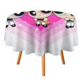thumbnail image 3 of The Powerpuff Girls Round Tablecloth Print Decorative Table Cover Washable Table Cloths for Dining Party Picnic 70x70in, 3 of 8