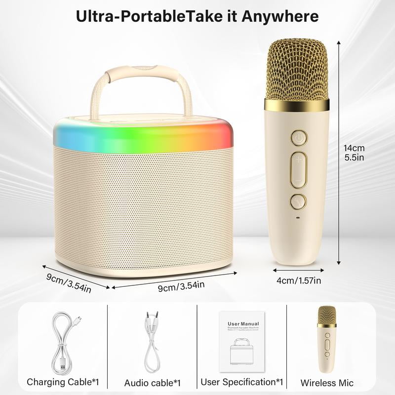 【100% Original】JYX D17&D25&D32&TX05&D31 Mini Karaoke Bluetooth Speaker｜Powerful Bass｜Premium Microphone Set｜Portable KTV System