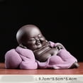 thumbnail image 2 of Buddha Statues Little Monk Color Ceramic Home Club Geomantic Decoration Purple Sand Figurines Tea Pet Home Decor, 2 of 2