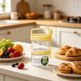 thumbnail image 1 of Tasse à Déjeuner pour Fruits et Yogourt avec Couvercle Hermétique, Compartiments à Étages pour Aliments Secs et Humides, Cuillère Intégrée, Contenant en Plastique Réutilisable pour Salade, Collations et Soupe, 18,8 x 9,8 cm, Multicolore, 1 of 6