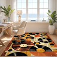 thumbnail image 3 of Design&I 4'x6' Ultra Soft Area Rug, Record Retro Vinyl Music Abstract Spinning Disc Motif Cd Shape None Fluffy Washable Non Shedding for Bedroom Living Room Home Office, 3 of 7