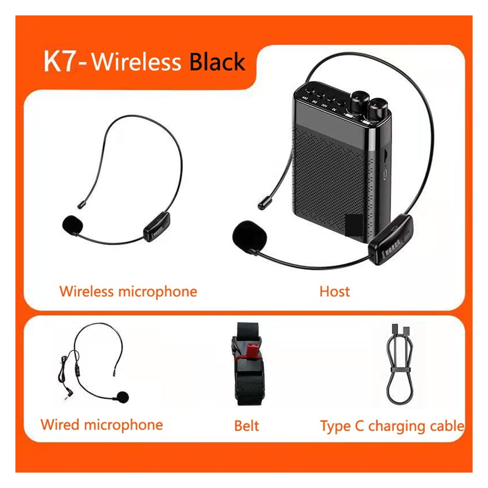 Portable Bluetooth-Compatible Loudspeaker Suitable For Teacher Tour Guide Dedicated Speakers Wired Amplifier Voice Megaphone ,Powerful Voice Amplifier