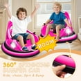 thumbnail image 3 of 12V Bumper Car for Kids, Bumper Car for Toddlers W/Remote Control, Electric Ride On Car with LED Lights & 360 Degree Spin, Bluetooth, Anti-Collision Padding 5-Point Safety Belt, 3 of 7