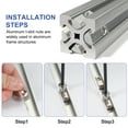 thumbnail image 5 of Uxcell Series t Slot Nuts, Roll-in Spring Ball Loaded Elastic Nuts Slot for Aluminum Extrusion Profile 3D Printer M8, 5 of 7