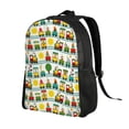 thumbnail image 2 of Vsdgher Train With Animals Print Backpack - Travel,or Work Bookbag with 15-Inch Laptop Sleeve and Dual Water Bottle Pockets, 2 of 8