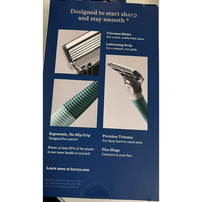 Harry  Harry's Men's Ergonomic No Slip Sage Green Razor Blade with 2