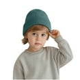 thumbnail image 2 of Auroural Beanie winter hats for Kids Knit winter hats for Kids Fashionable Children's Solid Color Woolen Hat Outdoor Casual Warm Pullover Knitted Hat Blue, 2 of 7