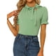 thumbnail image 1 of Top Elegante De BluDe ManCorDe OficiDe Las Camisas Del Cuello De PajariDe Las Mujeres Verde Gris L, 1 of 5