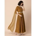 thumbnail image 3 of Indya Women's Ochre Foil One Shoulder Maxi Kurta, 3 of 6