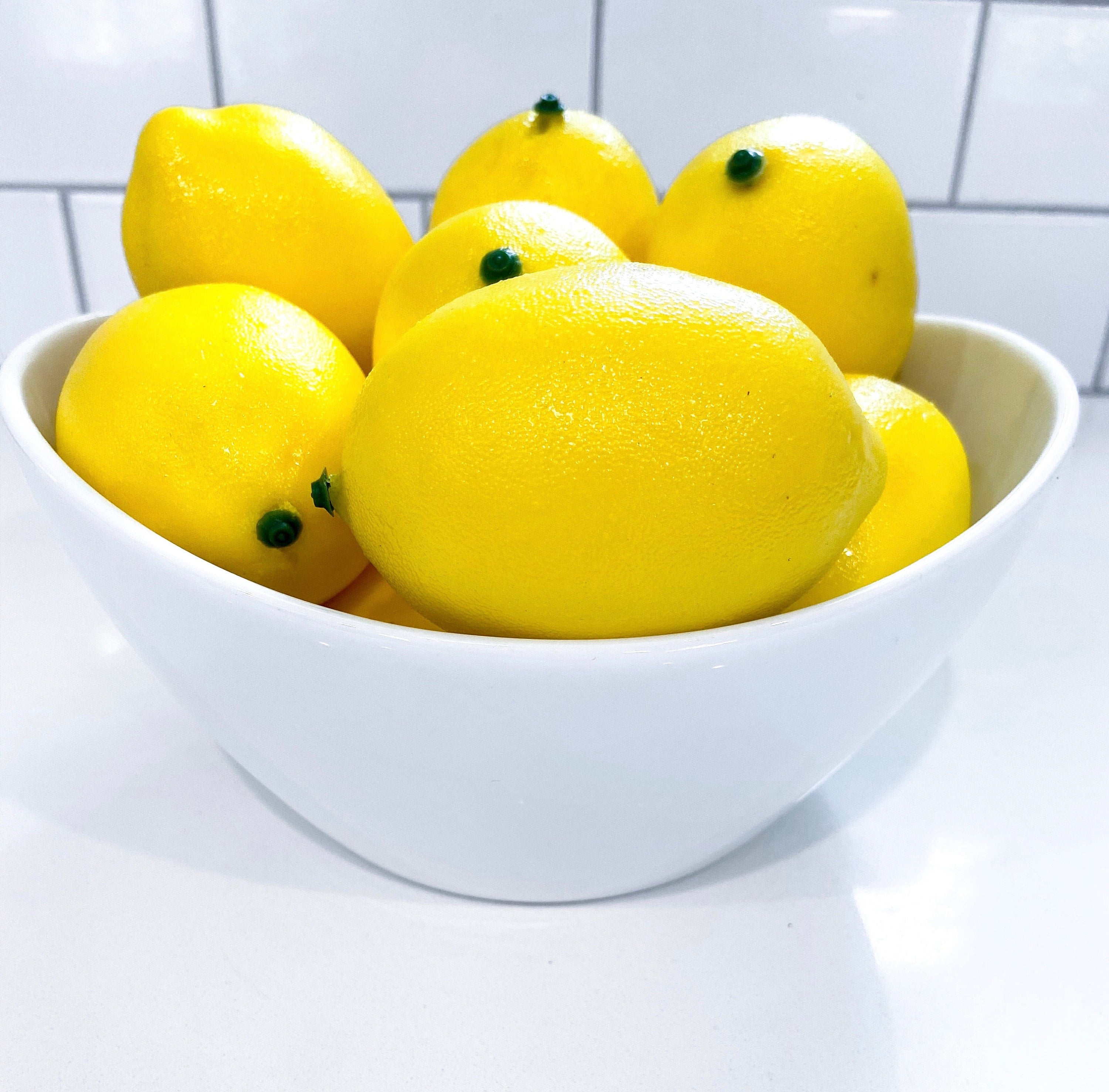 New Decorative Large Lemons Plastic Fruit Yellow Home Decor Party Furnishing B3C 