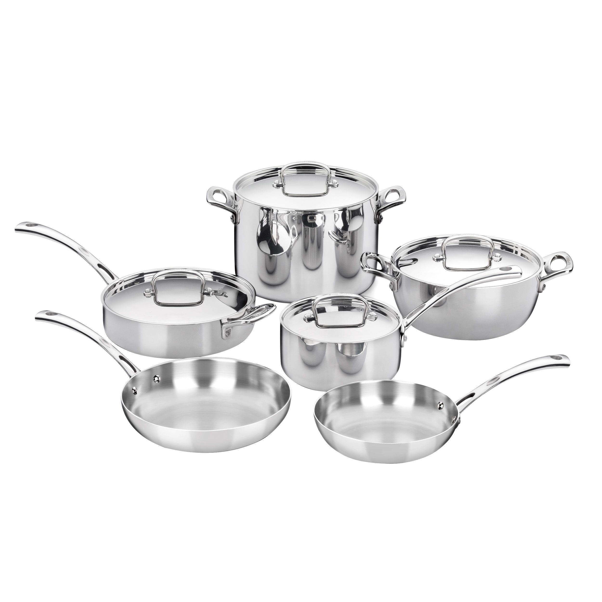 Cuisinart French Classic Tri-Ply 10-Piece Stainless Steel Cookware Set, Oven Safe