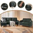 thumbnail image 5 of Soscana Living Room Furniture Set,Sectional Sofa with Storage Ottoman and Loveseat for Home Apartment Studio Office,L Shaped 3 Seat Couch with Footstool and 2 Seat Love Seat, 5 of 7