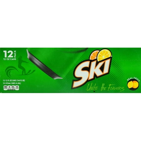 SKI Citrus Soda, 12 Fl Oz, 12 Pack Cans