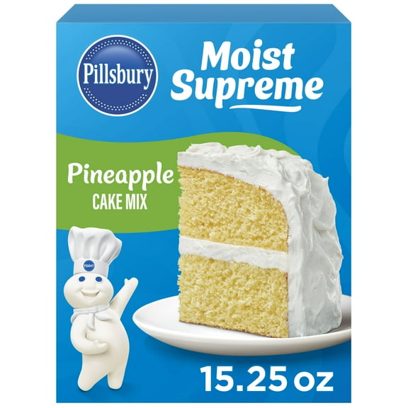 Pillsbury Moist Supreme Pineapple Cake Mix, 15.25 oz Box