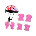 thumbnail image 2 of Colaxi Ensemble de 7 Pcs Casque de Vélo pour Enfants Léger Résistant aux Impacts Respirant Antichoc Équipement Équipement Protecteur Casque de Planche à Roulettes pour Ados Rose, 2 of 8