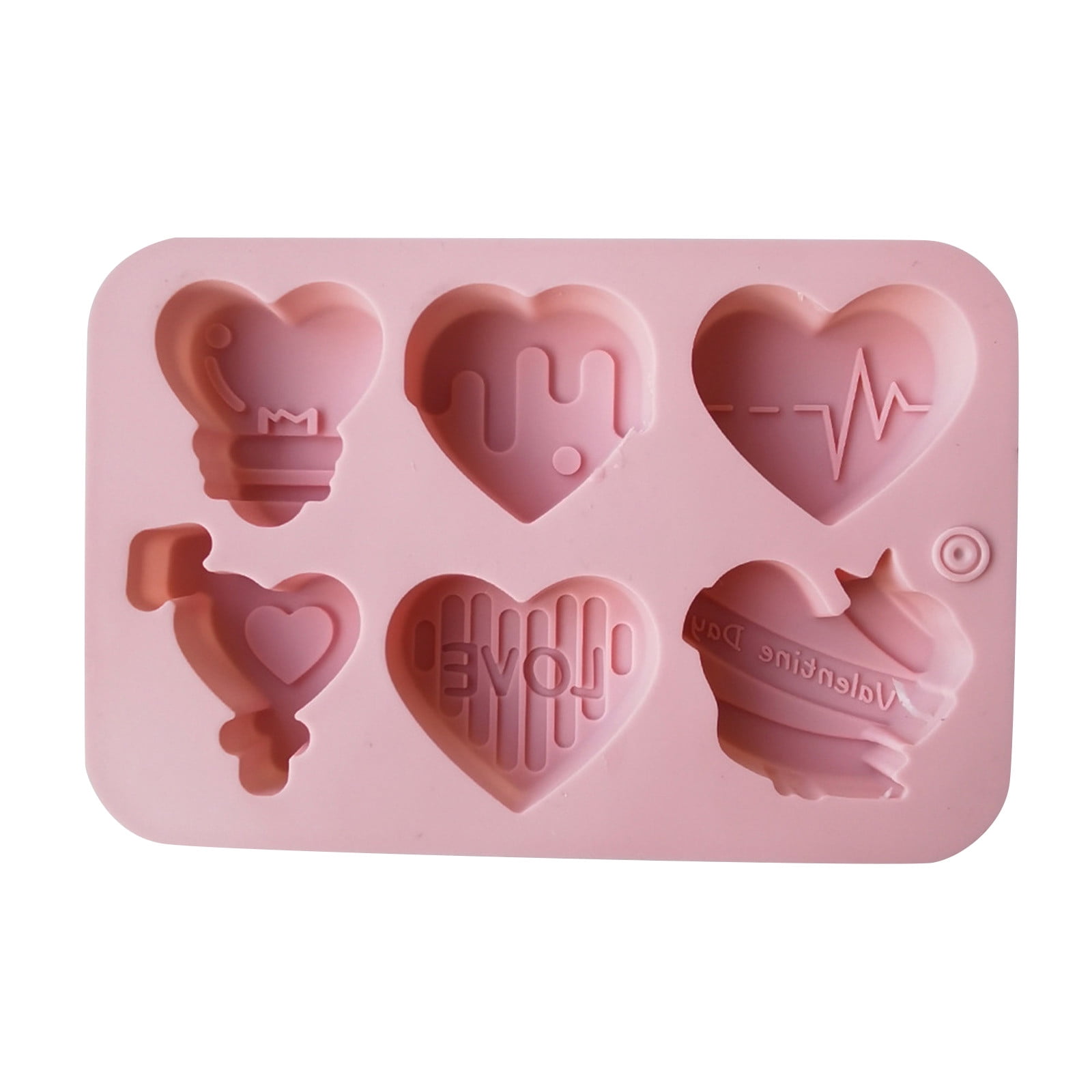 Lbecley Small Metal Pans for Baking Silicone Tool Birthday Cake Silicone Molds Baking Molds Making for Candy Chocolate DIY Chocolate Cake Mould Loaf