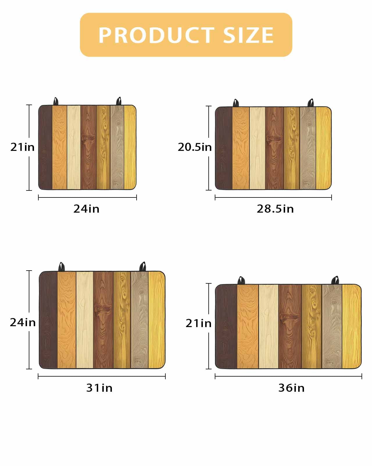 nqOlkjepod Large Induction Cooktop Protector Mat 24"x21", Farmhouse Yellow Brown Stove Top Covers for Electric Stove, Retro Vintage Wood Decorative Stove Burner Cover Mats, Glass Top Stove Cover