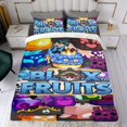thumbnail image 4 of Blox Fruits Conjunto de sábanas temático, trío de piezas, cómodo y amigable con la piel, diseño único, regalo de decoración para el hogar para familiares, amigos y fans,140cm *210cm, 4 of 6