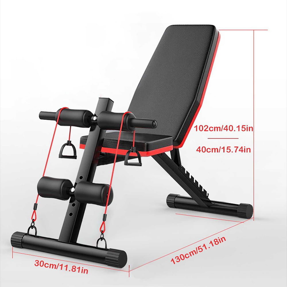 Dumbbell bench Weight table dumbbell bench home fitness equipment sit-up aid folding bench press multi-function supine board Color : Black, Size : 70 * 45 * 48cm