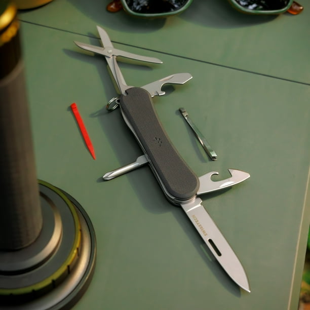 Swiss Tech Helfen 12-in-1 Multi Tool Knife, with a Stainless Steel