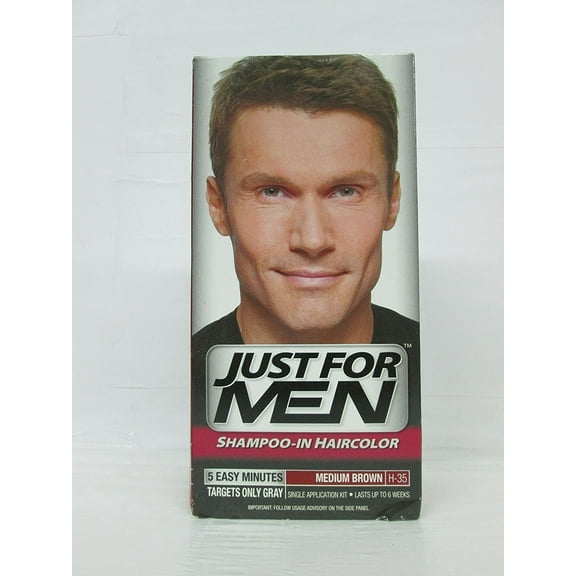 Just For Men Shampoo-In Color w/ Hair Vitamin E Medium Brown H-35, 1 Kit