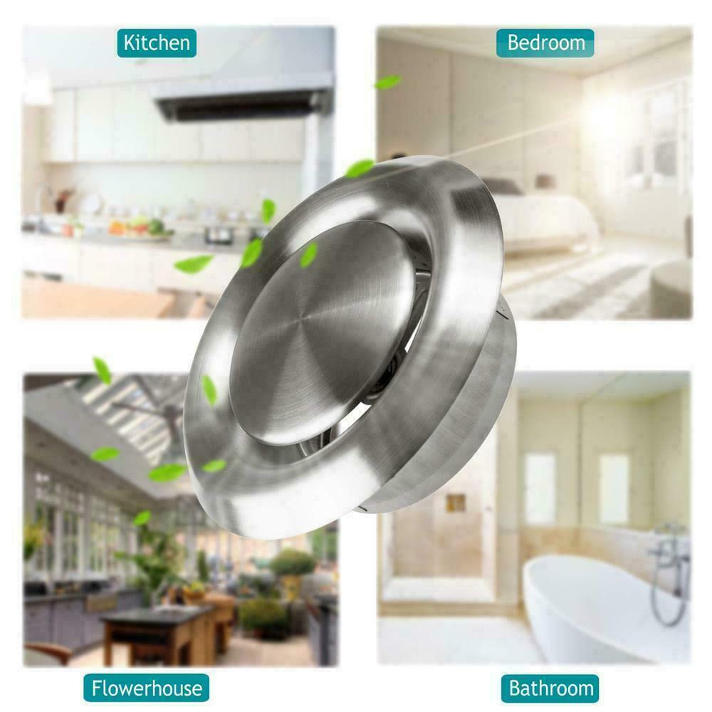 Hon&Guan Stainless Steel Soffit Vents 5 Inch, Round Vent Cover Air Vent for Bathroom Exhaust Vent Office Home (ø125mm)