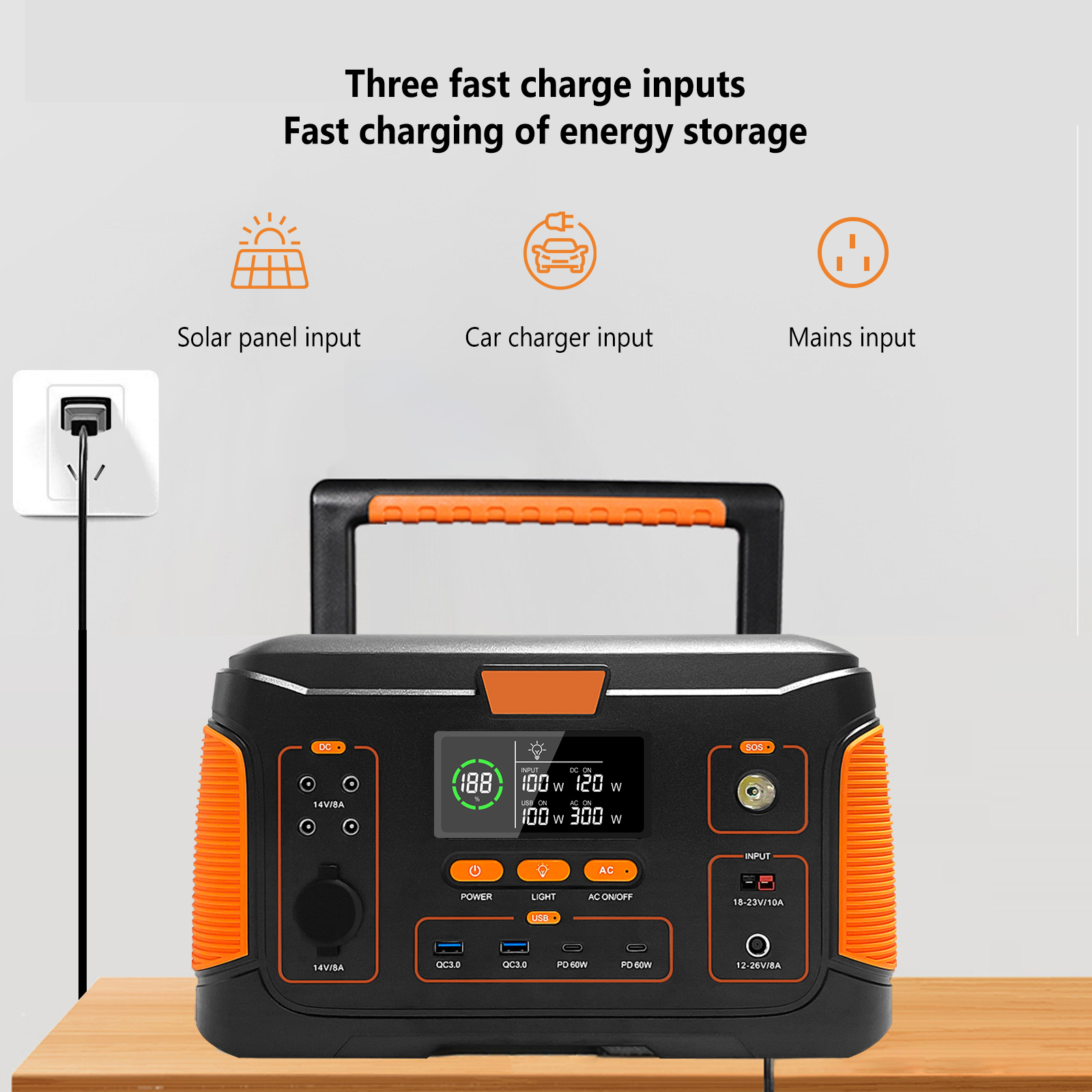 Aputtriver Portable Solar Generator 1000W  Power Station for Outdoor Camping Road Trip